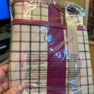 Coach plaid little handbag. New.